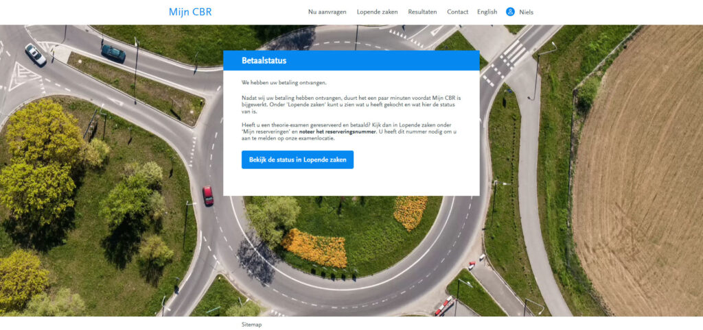 Nadat de betaling is ontvangen, krijg je dit bericht. Binnen een paar werkdagen ligt jouw vaarbewijs op de mat!